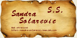 Sandra Solarević vizit kartica